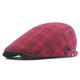 Unisexe Casquette Plate Casquette Gavroche Noir Blanche Polyester Rétro Voyage Plage Extérieur Vacances Plaid Ajustable Mode