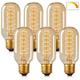 8 pièces 6 pièces t45 vintage edison ampoule à incandescence 40w dimmable antique filament tubulaire blanc chaud e26/e27 ambre lampe pour luminaires décoratifs ac220v ac110v