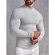 Homme T shirt Tee T-shirt en tricot T-shirt en tricot côtelé T-shirt Chemise à manches longues Bloc de couleur Bande de fosse Col Ras du Cou Plein Air Vacances manche longue Vêtement Tenue Mode