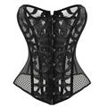 Rétro Vintage Rococo Bustier Sur Poitrine Lingerie Bustier Bodyshaper Grandes Tailles Femme 12 os en plastique Soirée Corset