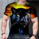 Homme T shirt Tee Tee Graphic Animal tigre Col Ras du Cou Vêtement Tenue 3D effet Extérieur Casual Manche Courte Imprimer Rétro Vintage Mode Design