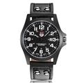 Montres militaires de sport montres de mode décontractées analogiques quartz en cuir analogique hommes luxe montre-bracelet quartz pour hommes montre analogique décontractée classique