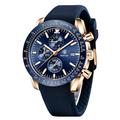 BENYAR Montres Hommes Monter à Quartz avec Bracelet en Cuir Chronographe Grand Cadran Date Analogique Montre de Sport Décontractée 30M Étanche Montres-bracelets Cadeau Élégant pour Homme