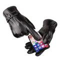 Homme Gants d'hiver chauds Extérieur du quotidien Vacances Couleur unie / unie Polyester faux cuir simple Casual Classique Chaud 1 paire