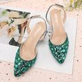 Femme Chaussures de mariage Escarpins Chaussures bling-bling Chaussures de mariée Cristal Talon hétérotypique Talon fantaisie Bout pointu Luxueux Polyuréthane Argent Rose Rouge clair