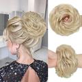 chignon en désordre morceau de cheveux ondulés chignon bouclés synthétique faux cheveux chignon extensions chignon en désordre chouchou chignon frisé morceau de cheveux pour les femmes