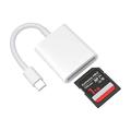 lecteur de carte sd, lecteur de carte memroy usb c visionneuse de caméra de piste pour appareil android type c otg adaptateur de carte sd portable pour macbook air / pro m1 ipad pro samsung s23 s22