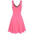 Femme Lacet Dos Nu robe noire Mini robe Plein Col V Sans Manches du quotidien Vacances Printemps Automne Noir Rose Claire