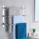 porte-serviettes de salle de bain étagère de salle de bain multicouche contemporaine en acier inoxydable poli salle de bain porte-serviettes à 3 niveaux mural 45/60 cm