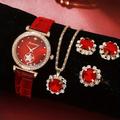 6 pièces/ensemble montre pour femme de luxe strass montre à quartz vintage étoile montre-bracelet analogique ensemble de bijoux cadeau pour maman