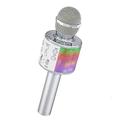 Enfants karaoké microphone sans fil karaoké microphone avec lumière led pour les filles 3-12 ans cadeau de noël jouets pour enfants