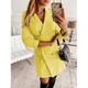 femmes ol robe noire blazer robe élégante plaine mini robe bouton col de chemise à manches longues robe de travail ample bureau fit noir blanc jaune printemps automne robe