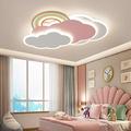 Plafonnier LED en acrylique avec nuage arc-en-ciel, lampe rose de dessin animé, design moderne et créatif, plafonnier pour chambre d'enfant, chambre de fille, garçon, salle d'étude, ac110v, ac220v