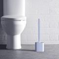 ensemble de brosse de toilette et de support en silicone, brosse de toilette flexible révolutionnaire, brosse de toilette de salle de bain nettoyante en profondeur et ensemble de support à séchage