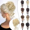 postiche chignon désordonné pour femme avec pince à griffes extensions de cheveux blond platine buncurly cheveux ondulés chignon clip en griffe chignon queue de cheval postiches avec longue barbe