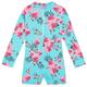 Maillot de bain fille upf 50 une pièce cyan maillot de bain fermeture éclair rashguard maillot de bain