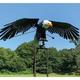 aigle d'art de jardin, hibou en métal, décoration de piquet de jardin art d'oiseau antirouille et coupe-vent décoration extérieure décoration d'oiseau aigle en métal jardin à bascule décoration de piquet de jardin