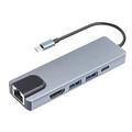 USB type c station d'accueil usb c hub 3.0 adaptateur 8 en 1 hdmi sd/tf lecteur de carte pour macbook air ipad ordinateur portable périphériques