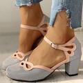 Femme Chaussures à Talons Oxfords Chaussures Bullock Grandes Tailles Chaussures Vintage Soirée Bureau du quotidien Pois Hiver Talon Bottier Bout rond Elégant Mode Minimalisme Faux Cuir Blanche Gris