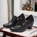 Femme Chaussures à Talons Escarpins Oxfords Chaussures Bullock Chaussures faites à la main Chaussures Vintage Soirée Saint Valentin du quotidien Boucle Talon Cône Talon fantaisie Bout rond Elégant