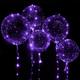 10pcs led ballon lumineux fête de mariage fournitures décoration transparent bulle décoration fête d'anniversaire mariage led ballons guirlande lumineuse cadeau de noël