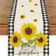 tournesols chemin de table ferme printemps chemin de table à manger boho table drapeau décor, décorations de table pour manger weddig fête vacances