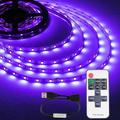 bande de lumière noire uv led interface usb violette avec télécommande rf multifonction à 11 touches smd2835 380-400nm lampe à lumière noire led uv adaptée à la danse fluorescente et au revêtement