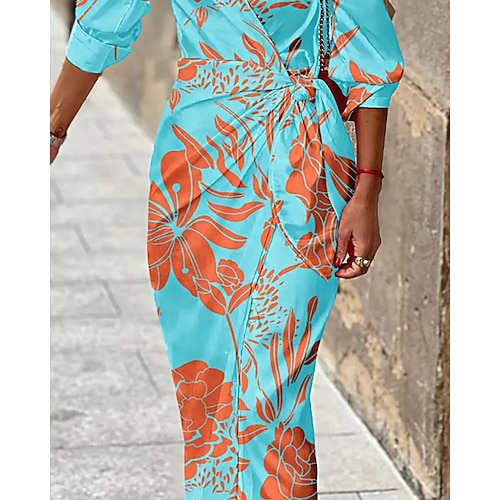 robe décontractée pour femme robe midi orange fleur rouge bande bleue bande rouge fleur rose noire lettre marine fleur violette bleue fleur marine chaîne rose chaîne rose foncé demi-manche lacets