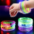 10/pcs led bracelets lumineux néon bracelet lumineux bracelets lumineux brillent dans le noir fournitures de fête pour enfants adultes