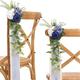 Décorations de chaises d'allée de mariage1,96 pieds de chaises roses blanches, arrangement de guirlande de fleurs pour cérémonie, centres de table, guirlandes florales, décoration d'arc