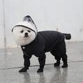 imperméable pour animaux de compagnie, veste de pluie imperméable à capuche pour chien bottes de pluie combinaison poncho de pluie pour chats chiot petits chiens (xl-noir)