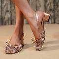 Femme Chaussures à Talons Chaussures de mariage Escarpins Chaussures bling-bling Chaussures habillées Chaussures scintillantes Mariage Soirée du quotidien Chaussures à trous Noeud Paillette Brillante