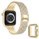 Bijoux Bracelet Compatible avec Bracelet Apple Watch 38mm 40mm 41mm 42mm 44mm 45mm 49mm avec étui Homme Diamant bling Acier Inoxydable Strass Bracelet de remplacement pour iwatch Ultra 2 Series 9 8 7