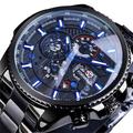 Montre mécanique FORSINING pour hommes Montre de marque Top Montre militaire de sport étanche trois cadrans calendrier luminous automatique auto-remontante Montre mécanique en acier inoxydable
