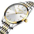 Montre quartz pour hommes ultra-fine montre analogique de luxe minimaliste classique étanche calendrier chronographe montres en acier inoxydable cadeaux pour la fête des pères