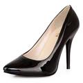 Femme Chaussures à Talons Escarpins Grandes Tailles Travail du quotidien Couleur Pleine Eté Talon haut Escarpins Bout pointu Entreprise basique Classique Cuir Verni Mocassins Noir Jaune Rose