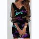 Femme Robe casual Robe Droite Robe à fleurs Animal Pois Maille Imprimer Col V Manche en maille Mini robe Elégant du quotidien manche longue Eté Printemps