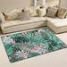 Wellsay Palm Tree Non Slip Area Rug for Living Dinning Room Bedroom Kitchen 1.7 x 2.6 (20 x 31 Inches / 50 x 80 cm) Tropical Floral Nursery Rug Floor Carpet Yoga Mat