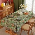 nappe rectangulaire nappes jacquard florales vintage avec glands couvertures de table en lin de coton pour les dîners décoration extérieure