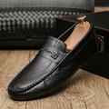 Homme Mocassins et Slip On Chaussures de conduite Grandes Tailles Mocassins Penny Mocassins de conduite Britanique du quotidien Cuir Nappa Respirable Ne glisse pas Preuve de l'usure Mocassins Noir