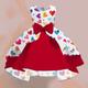 Saint Valentin FILLE 3D Cœur Robe de fête Sans Manches 3D effet Eté Printemps Automne Soirée Occasion spéciale Anniversaire Elégant Princesse Magnifique Enfants 3-12 ans robe soirée Robe Évasée Robe