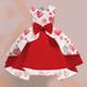 Saint Valentin FILLE 3D Cœur Robe de fête Sans Manches 3D effet Eté Printemps Automne Soirée Occasion spéciale Anniversaire Elégant Princesse Magnifique Enfants 3-12 ans robe soirée Robe Évasée Robe