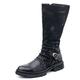 Homme Bottes Rétro Bottes Cow boy Bottes mi-mollet Casual Rétro Vintage du quotidien Polyuréthane Bottes Mi-mollet Correspondance des couleurs Microfibre noir Correspondance des couleurs en microfibre