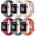 6 Trousses Bracelet Sport Compatible avec Bracelet Apple Watch 38mm 40mm 41mm 42mm 44mm 45mm 49mm Homme Hommes Imperméable Silicone souple Bracelet de remplacement pour iwatch Série Ultra 8 7 6 5 4 3