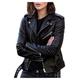 veste en simili cuir pour femme automne moto biker manteau imperméable street wear avec poche fermeture éclair couverture vêtements d'extérieur décontractés manches longues hiver coupe-vent noir bleu