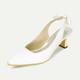 Femme Chaussures de mariage Grandes Tailles Chaussures de mariée Noeud Talon à bride arrière Bout pointu Minimalisme Satin Bande élastique Noir Blanche Ivoire