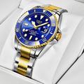 Montres de Marque LIGE pour Hommes Bracelet en Acier Luxe Mode Montre de Plongée pour Hommes 30ATM Étanche Horloge Sport Montres Classiques d'Affaires Montres à Quartz pour Hommes