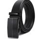 ceinture en faux cuir pour hommes ceinture à cliquet ceinture décontractée noir 125cm boucle automatique faux cuir élégant affaires décontracté plaine quotidien vacances sortir