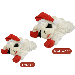 Multipet Holiday Lamb Chop with Santa Hat Dog Toy (Sold Separately)