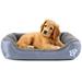 Medium Dog Beds for Medium Dogs Washable Rectangle Dog Bed Medium Size Dog Orthopedic Dog Bed Warming Soft Calming Sleeping Puppy Bed Durable Pet Bed with Anti-Slip Bottom